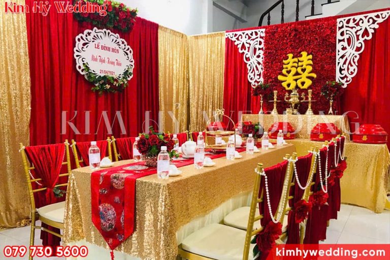 Dịch vụ trang trí gia tiên Kim Hỷ Wedding