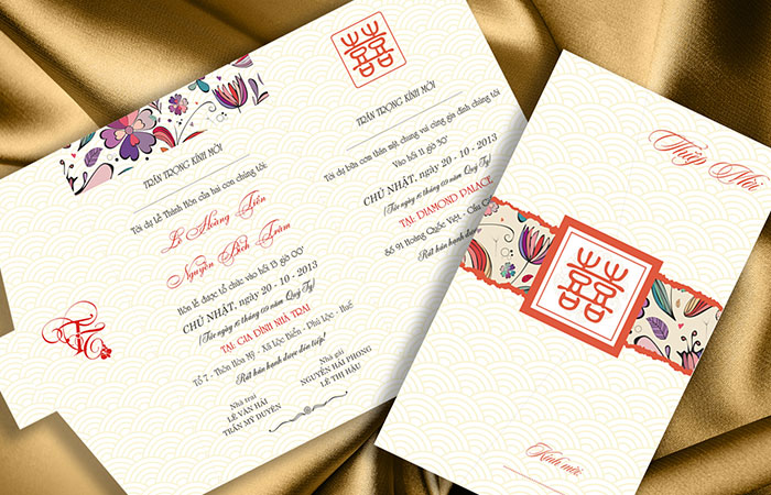Thiệp cưới in sẵn